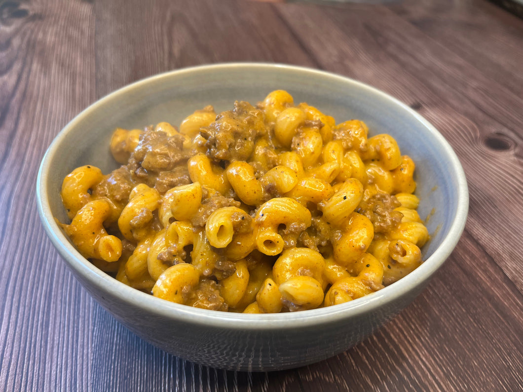 Lightened up homemade hamburger helper (ground turkey and white, whole wheat or GF)