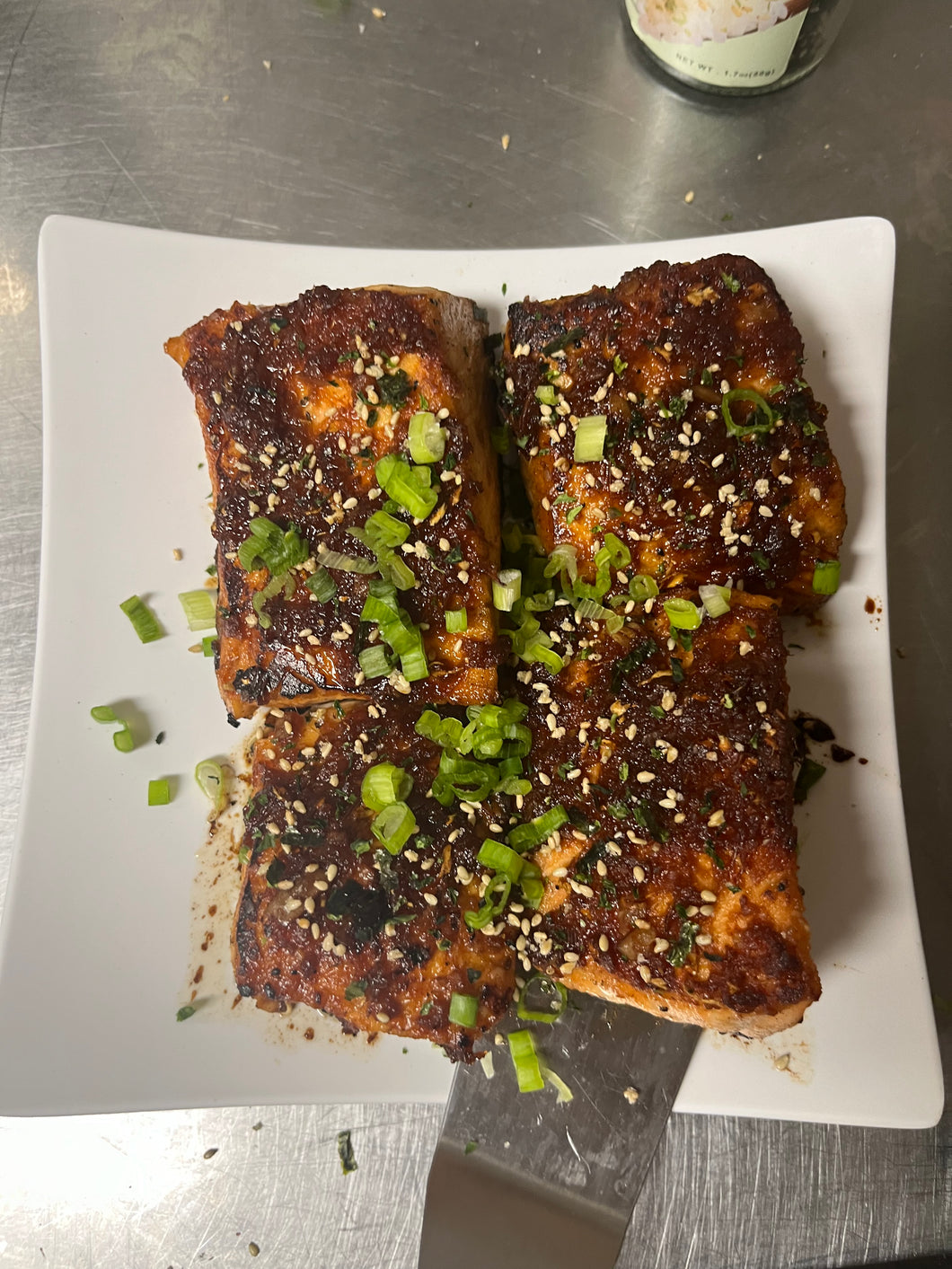 Ginger-soy glazed salmon