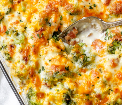 Broccoli and Cauliflower Gratin