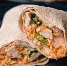 Load image into Gallery viewer, Grilled buffalo chicken or tofu wrap
