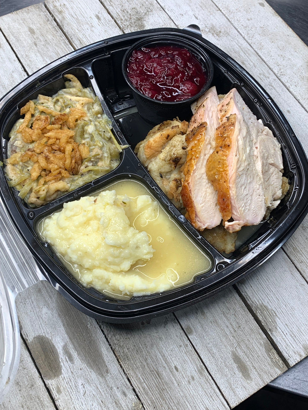 Traditional turkey dinner