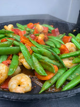 Load image into Gallery viewer, Shrimp, chicken or tofu with snap peas
